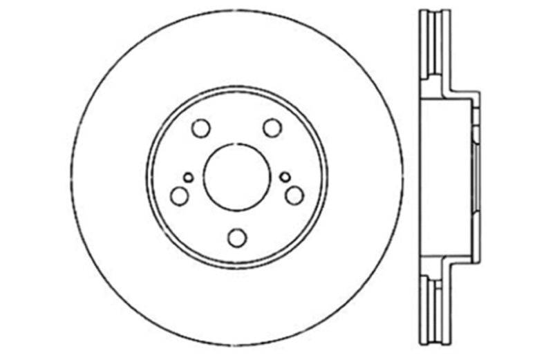 StopTech 03-08 Pontiac Vibe / 05-09 Scion tC / 03-08 Toyota Matrix Front Left Drilled Rotor