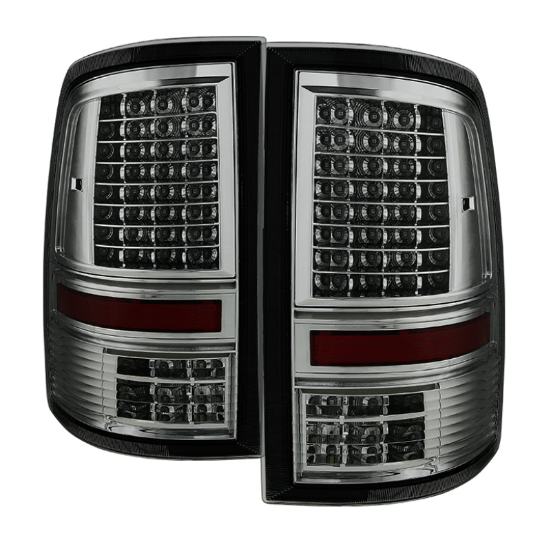 xTune Dodge Ram 1500 09-14 - Incandescent Only C Shape LED Tail Lights- Smoked ALT-JH-DR09-LED-CS-SM