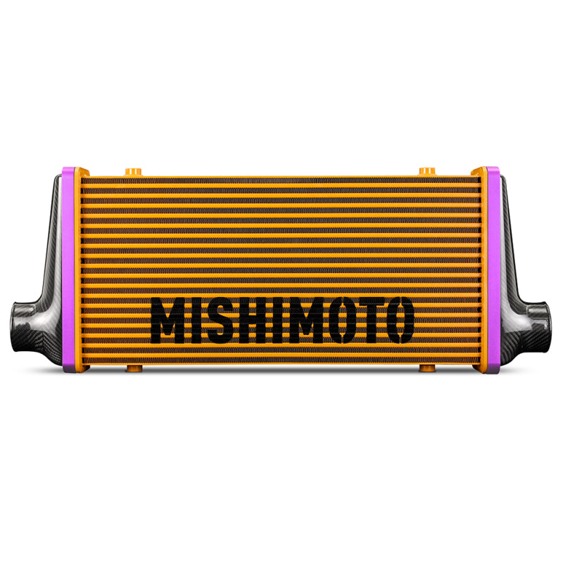 Mishimoto Universal Carbon Fiber Intercooler - Matte Tanks - 450mm Black Core - S-Flow - P V-Band