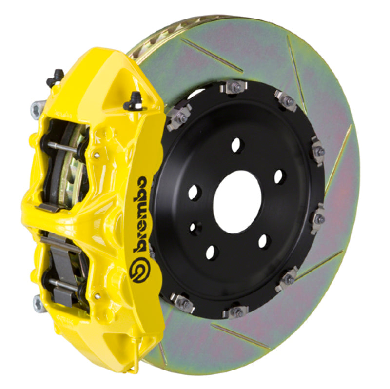 Brembo 13-15 RS5 Front GT BBK 6 Piston Cast 380x34 2pc Rotor Slotted Type-1- Yellow