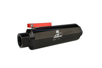 Aeromotive In-Line AN-12 Filter w/Shutoff Valve 100 Micron SS Element - Black Anodize Finish