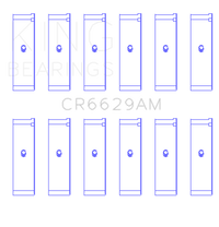 King Engine Bearings Mitsubishi 181CI 3.0L 6G72 V6/152CI 2.5L 6G73 V6 Rod Bearing Set - Size STD