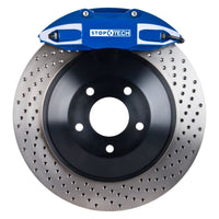 StopTech 08-09 Honda Civic Si 1PC Rotor Blue ST-41/Pads/SS Lines Touring Drilled Front Brake Kit