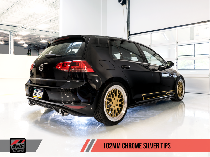 AWE Tuning VW MK7 GTI Track Edition Exhaust - Chrome Silver Tips