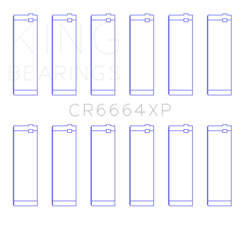 King Engine Bearings Buick V6 (Size 0.010 Oversized) XP - Series Performance Rod Bearing Set