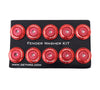 NRG Fender Washer Kit w/Color Matched M6 Bolt Rivets For Plastic (Red) - Set of 10