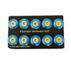 NRG Fender Washer Kit w/Rivets For Plastic (Blue) - Set of 10