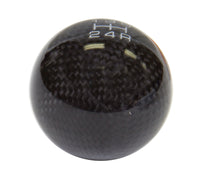 NRG Universal Ball Style Shift Knob (No Logo) - Black Carbon Fiber (5 Speed Pattern)