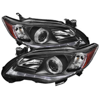 Spyder Toyota Corolla 11-13 Projector Headlights Halogen Model Only - DRL LED Blk PRO-YD-TC11-DRL-BK