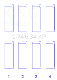 King Engine Bearings Hyundai G4KF (Size +0.50) Connecting Rod Bearing Set