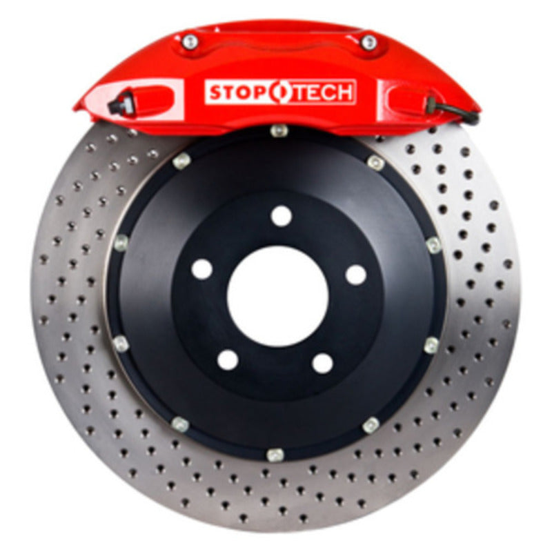 StopTech 93-95 Mazda RX7 Front BBK w/Red ST-40 Calipers Drilled 332x32mm Rotors