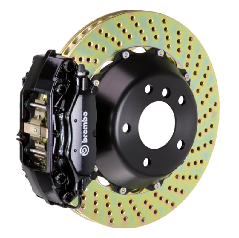 Brembo 04-10 5-Series (Excl. xDrive/M5) Rear GT BBK 4 Pist Cast 2pc 345x28 2pc Rotor Drilled-Black