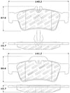 StopTech Street Touring Mercedes Benz Rear Brake Pads