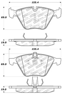 StopTech Performance 11-12 BMW Z4 (E86) / 07-11 335 Series (E90/92/93/F30) Front Brake Pads