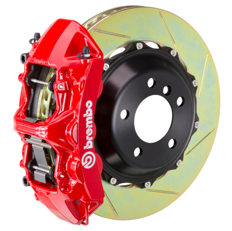 Brembo 17+ A4 /18+ A5 Front GT BBK 6 Piston Cast 380x32 2pc Rotor Slotted Type-1-Red
