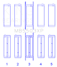 King Engine Bearings Ford V8 351ci 5.8L 16V (Size STD) Performance Main Bearing Set