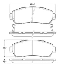 StopTech Performance 2010-2012 Acura RDX Front Brake Pads