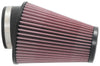 K&N Universal Clamp-On Air Filter 3-1/2in 10 Degree Flange 5-3/4in B 4-1/2in x 3-1/4in T 7in H