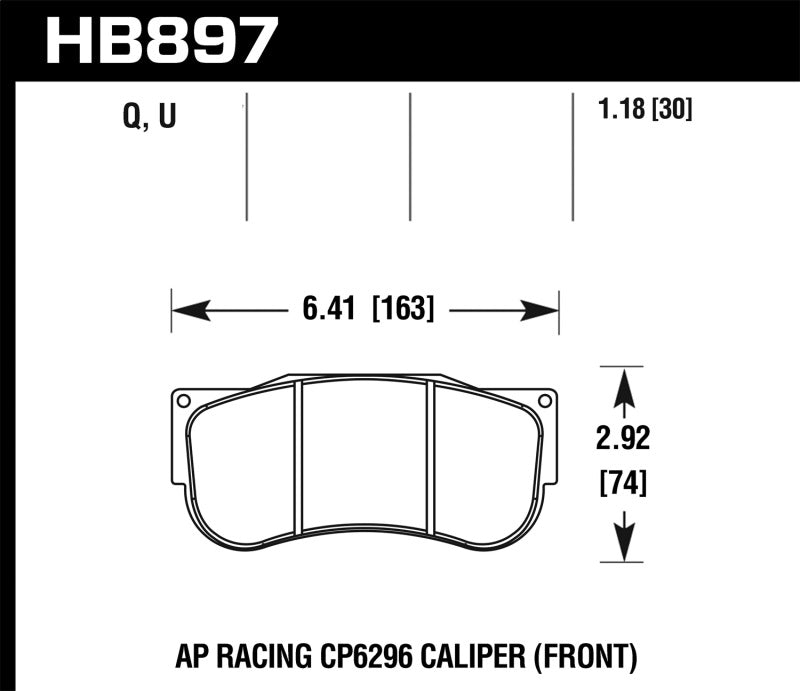 Hawk DTC-70 AP Racing CP6269 Race Brake Pads