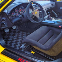 P2M Checkered Race Floor Mats 1993-1995 Mazda FD3S RX7