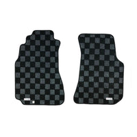 P2M Checkered Race Floor Mats - Fronts Only 1995-1998 Nissan S14 240SX