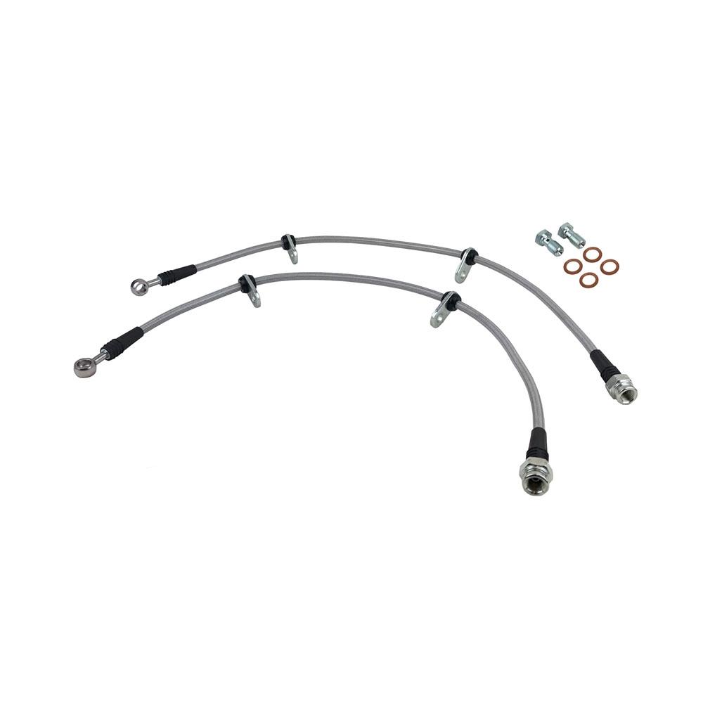 P2M Steel Braided Rear Brake Lines 2003-2006 Mitsubishi Evo 8 AWD